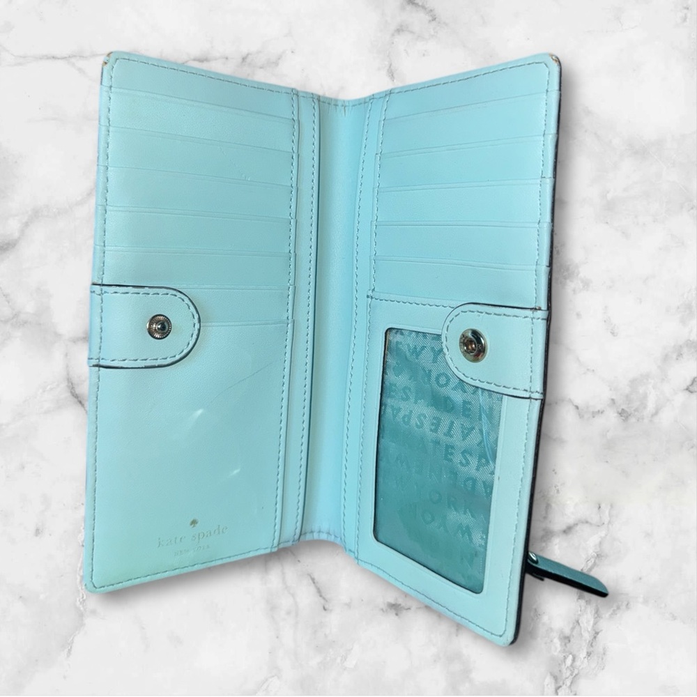 kate spade Turquoise Leather Continental Wallet - Picture 4 of 8